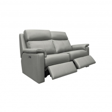 Ellis Small Sofa with Double Power Recliners, Headrest, Lumbar and USB