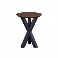 Neptune Round Lamp Table - Plain Wood Top