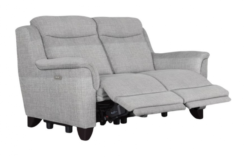 Manhattan Large 2 Seater Double Power Recliner Sofa with 2 Button Switch-USB-Single Motor