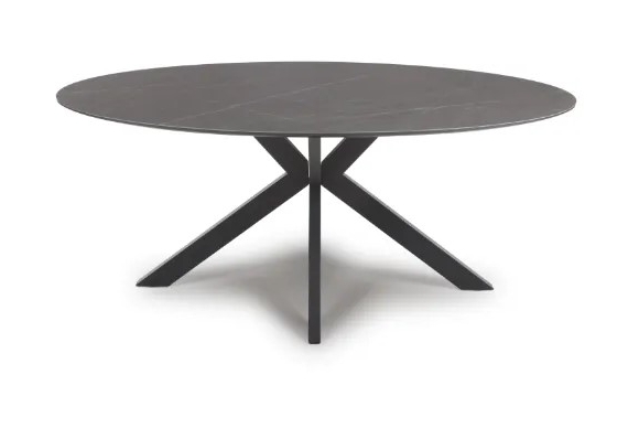 Leo Oval Fixed Top Dining Table - 180cm