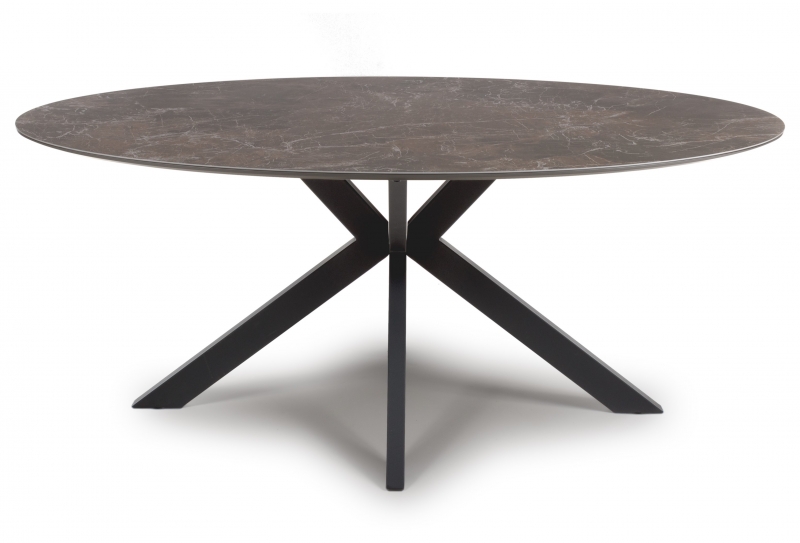 Genesis Oval Fixed Top Dining Table - 180cm