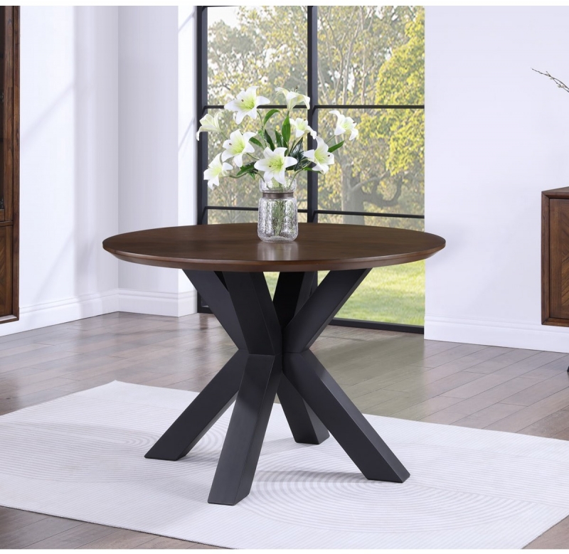 Feels Like Home Neptune 110cm Round Fixed Top Dining Table