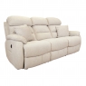 Feels Like Home Broadway 3 Seater Double Power Recliner Sofa with Power Button