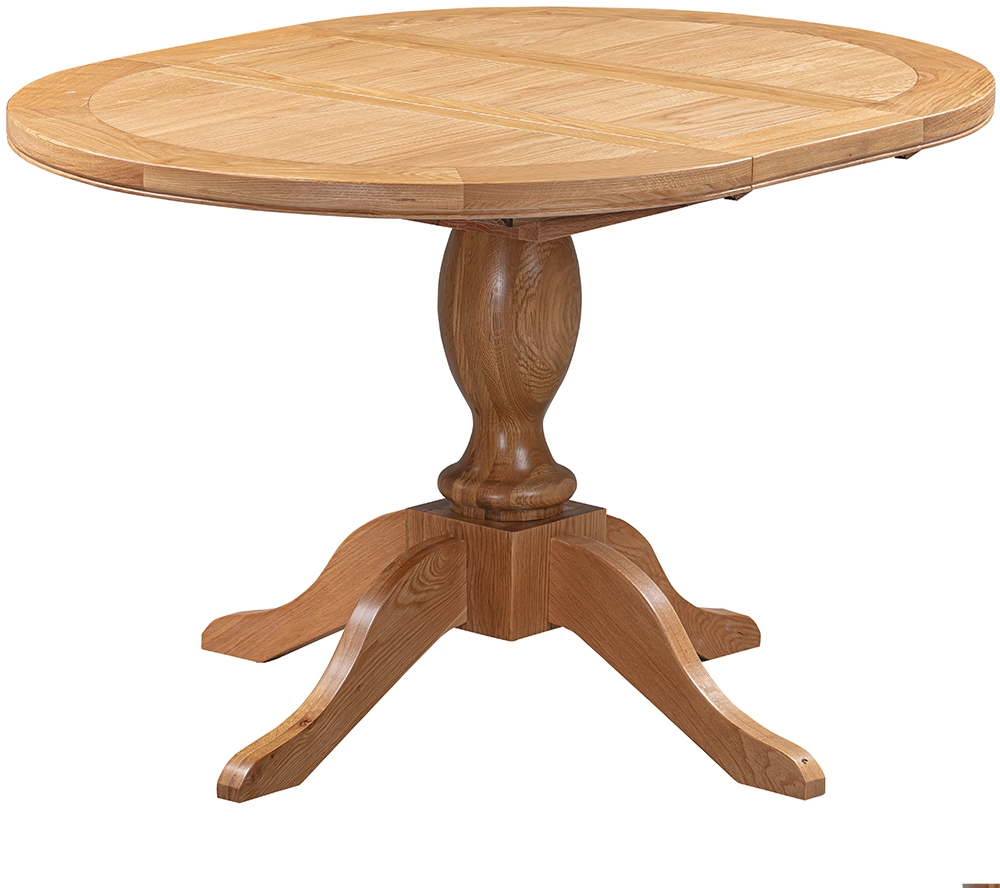 Cannock Dining Round 1M Pedestal Extending Dining Table - Fairway Furniture
