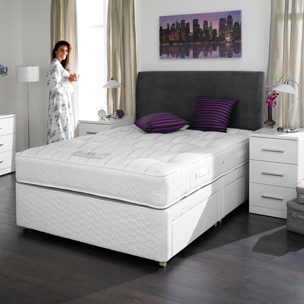 Divan Platform Sealy Ortho Backcare Excel 4'6 Platform Top Divan Set - Fairway Furniture