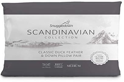 Snuggledown scandinavian duck feather outlet down pillow