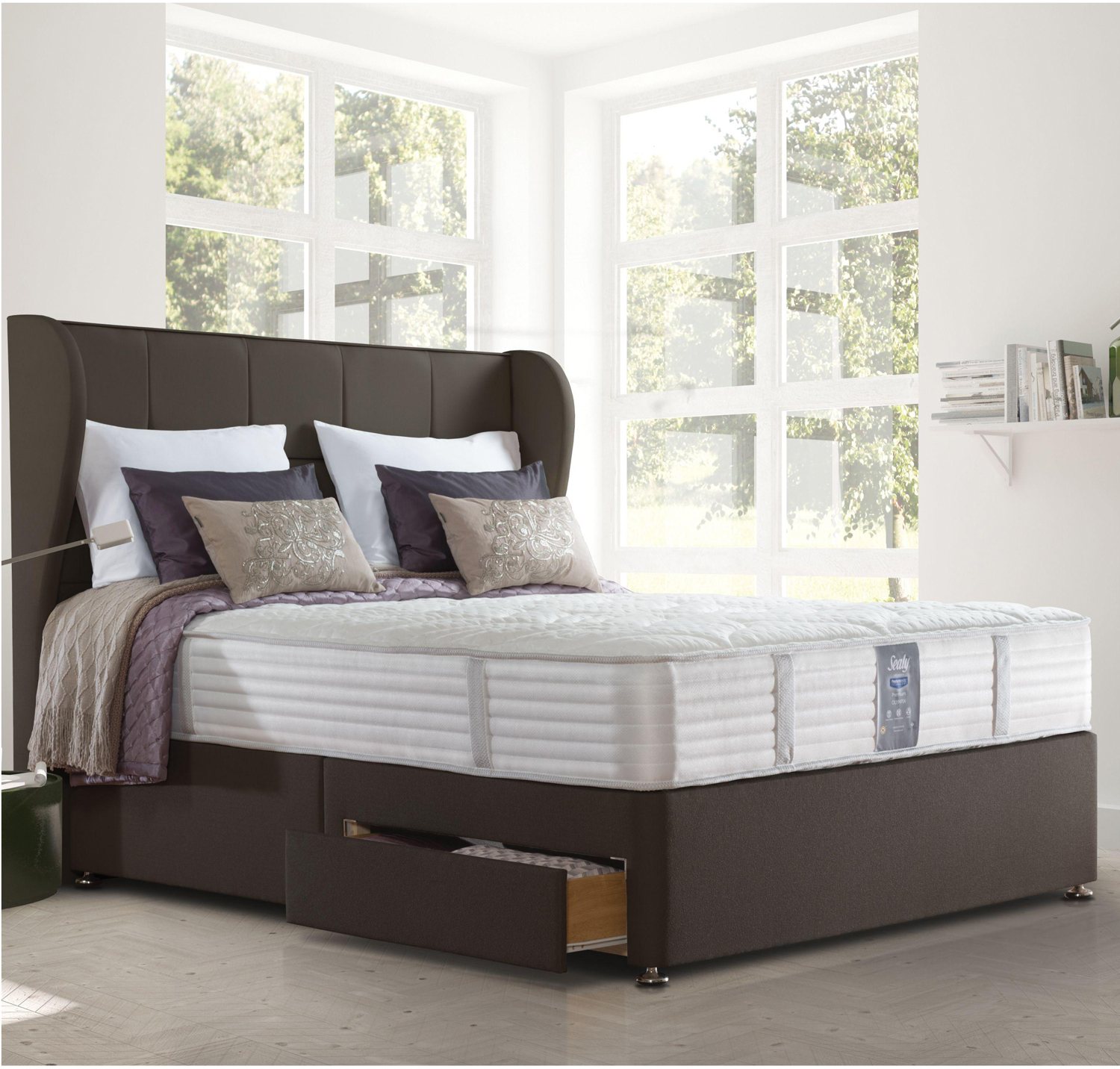 Divan Platform Sealy Helena 5'0 Platform Top Divan Set - Fairway Furniture