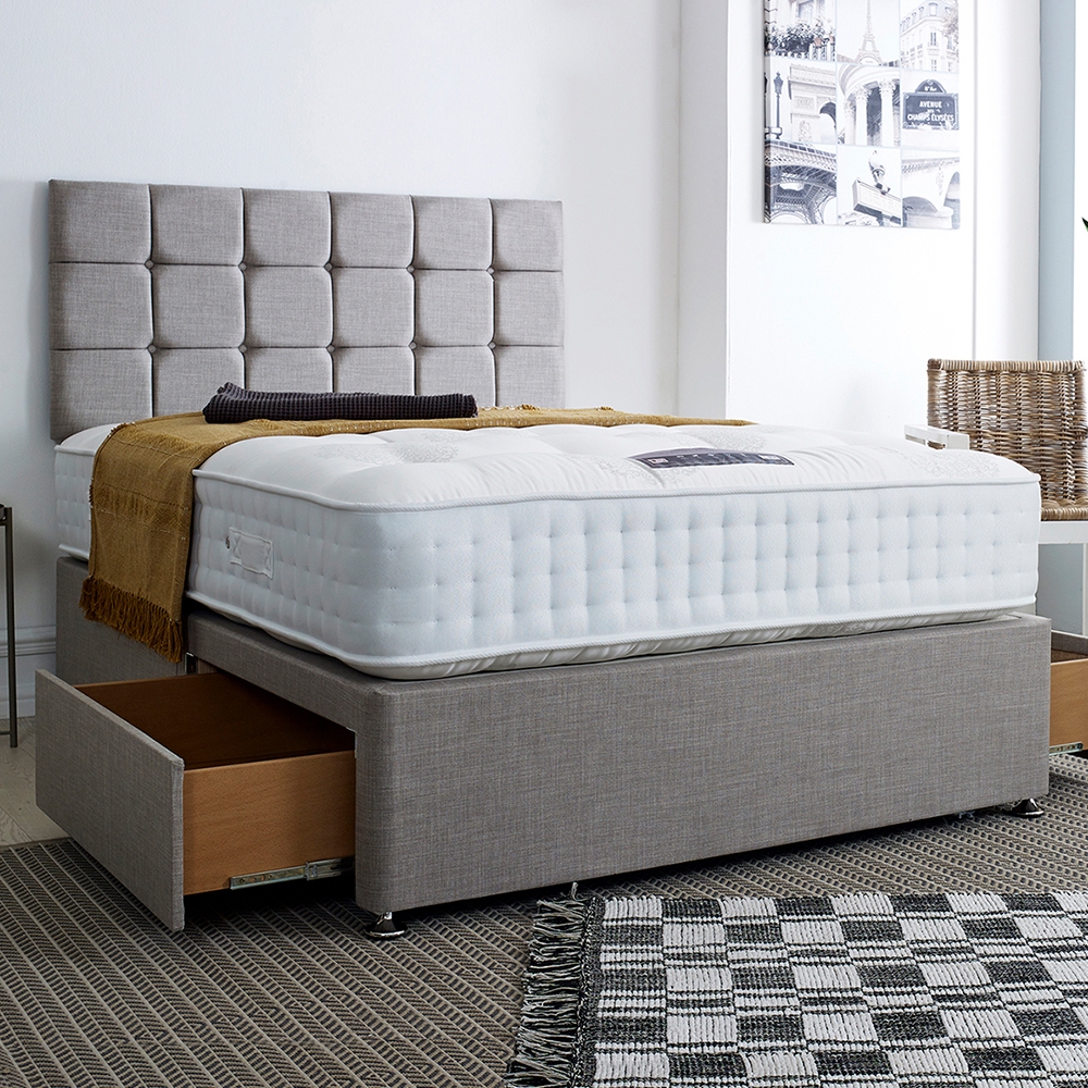 Divan Platform Classic Wool 800 5'0 Platform Top Divan Set - Drawers - Fairway Furniture