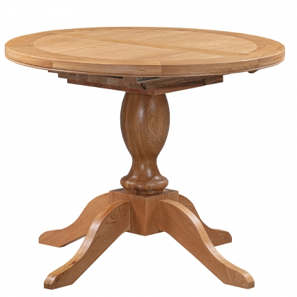 Cannock Dining Round 1M Pedestal Extending Dining Table -Extends from 100-135cm (1 x Leaf) Cannock Dining Round 1M Pedestal Extending Dining Table -Extends from 100-135cm (1 x Leaf)
