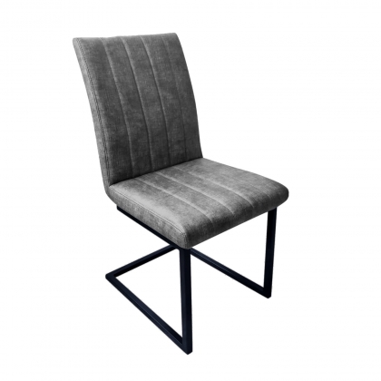 Fusion Pair of Retro Stitch Cantilever Dining Chairs