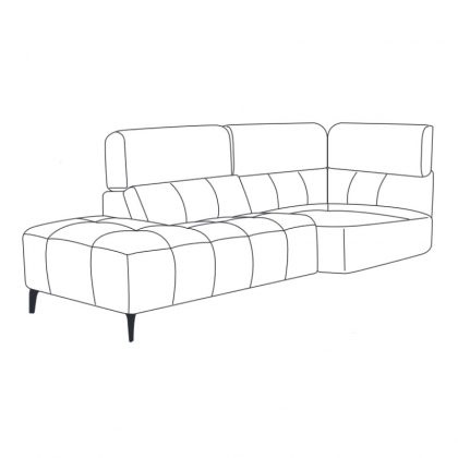 Calgary 1 Seater Chaise End (Terminal) Section with Square Corner-