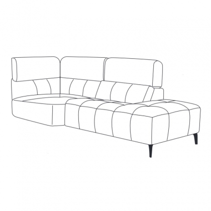 Calgary 1 Seater Chaise End (Terminal) Section with Square Corner-