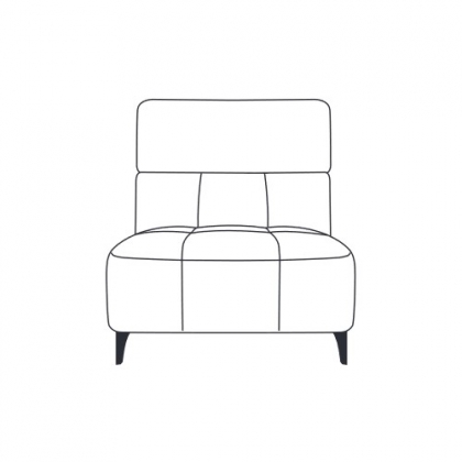 Calgary 1.25 Seater Static Armless Centre Section
