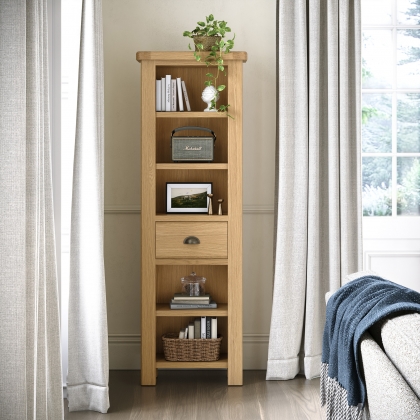 Nanterre Dining Slim Bookcase - Drawer