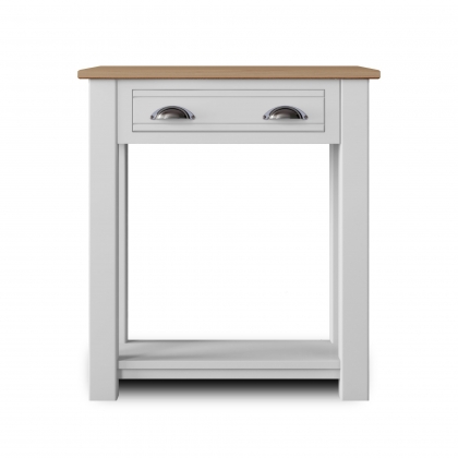 Newhaven Small Hall Table - 1 Drawer - Straight Legs - Oak Top