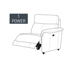 Burlington 1 Seater Power Recliner Section with USB