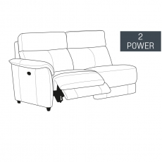 Burlington 2 Seater Power Recliner Section with USB