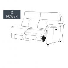 Burlington 2 Seater Power Recliner Section with USB