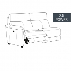 Burlington Small 2.5 Seater Power Recliner Section with USB