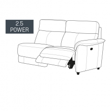 Burlington Small 2.5 Seater Power Recliner Section with USB