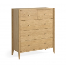 Portree 2 + 3 Drawer Chest - Natural Oak