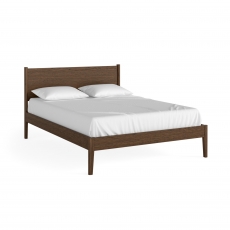 Portree Bedroom 5'0 King Size Panelled Bedframe - Brown Oak