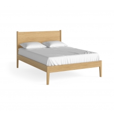 Portree 4'6 Double Panelled Bedframe - Natural Oak
