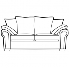 Astrid 3 Seater Sofa-Pillow Back