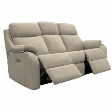 Kingsbury 3 Seater Sofa with Double Power Recliner -Power Headrest-Lumbar Support &USB