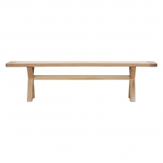 Fairford Oak Dining Cross Leg Wooden Dining Bench