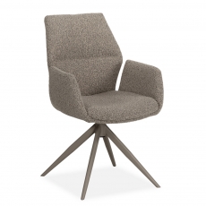 Fallon Pair of Fabric Swivel Dining Chairs