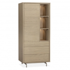 Fiore Tall Wall Cabinet with LED Lighting Fiore Tall Wall Cabinet with LED Lighting
