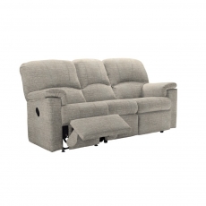 Chloe 3 Seater Sofa with Single Manual Recliner Action