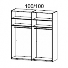 Taro 5UES Sliding 2 Door Mirror Wardrobe