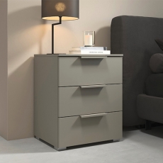 Taro 6D18 3 Drawer Wide Bedside Table