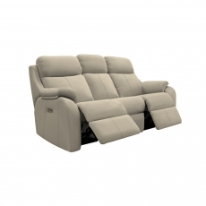 Kingsbury 3 Seater Sofa with Double Power Recliner Actions-Power Headrest-Lumbar Support