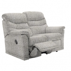 Malvern 2 Seater Sofa with Single Manual Recliner Action