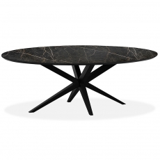Waide Extra Large Oval Fixed Top Dining Table Waide Extra Large Oval Fixed Top Dining Table