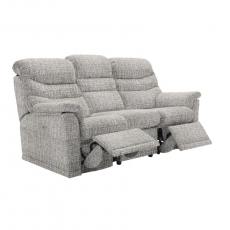 Malvern 3 Seater Sofa with Double Power Recliner Actions - Touch Button