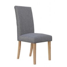 Juliet Pair of Straight Back Dining Chairs - Fabric