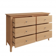 Mia Bedroom 6 Drawer Extra Wide Chest