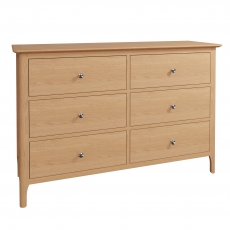 Mia Bedroom 6 Drawer Extra Wide Chest
