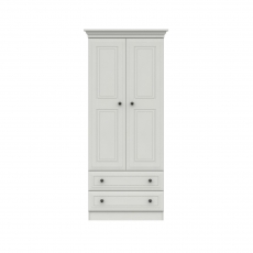 Halley 2 Door - 2 Drawer Combi Wardrobe - 1 Rail - 1 Shelf