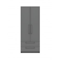 Leia 2 Door - 2 Drawer Combi Wardrobe - 1 Rail - 1 Shelf