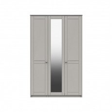 Shadow 3 Door Wardrobe with Mirror - 1 Rail - 1 Large Shelf - 3 Small Shelves