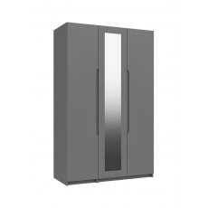 Skylar Tall 3 Door Wardrobe with Mirror -2 Rails-1 Small Rail-2 Shelves-4 Small Shelves