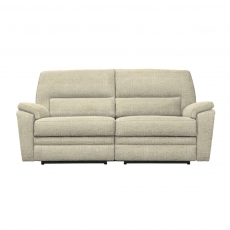 Hampton Large 2 Seater Double Power Recliner Sofa with USB Button Switch-Single Motor