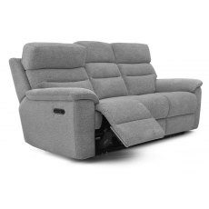 Edison 3 Seater Double Power Recliner Sofa with Adjustable Headrests and USB