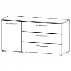 Aldono 6D40 1 Door Left Hinge - 3 Drawer Wide Chest