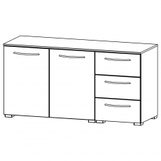 Aldono 6D42 2 Door - 3 Drawer Chest